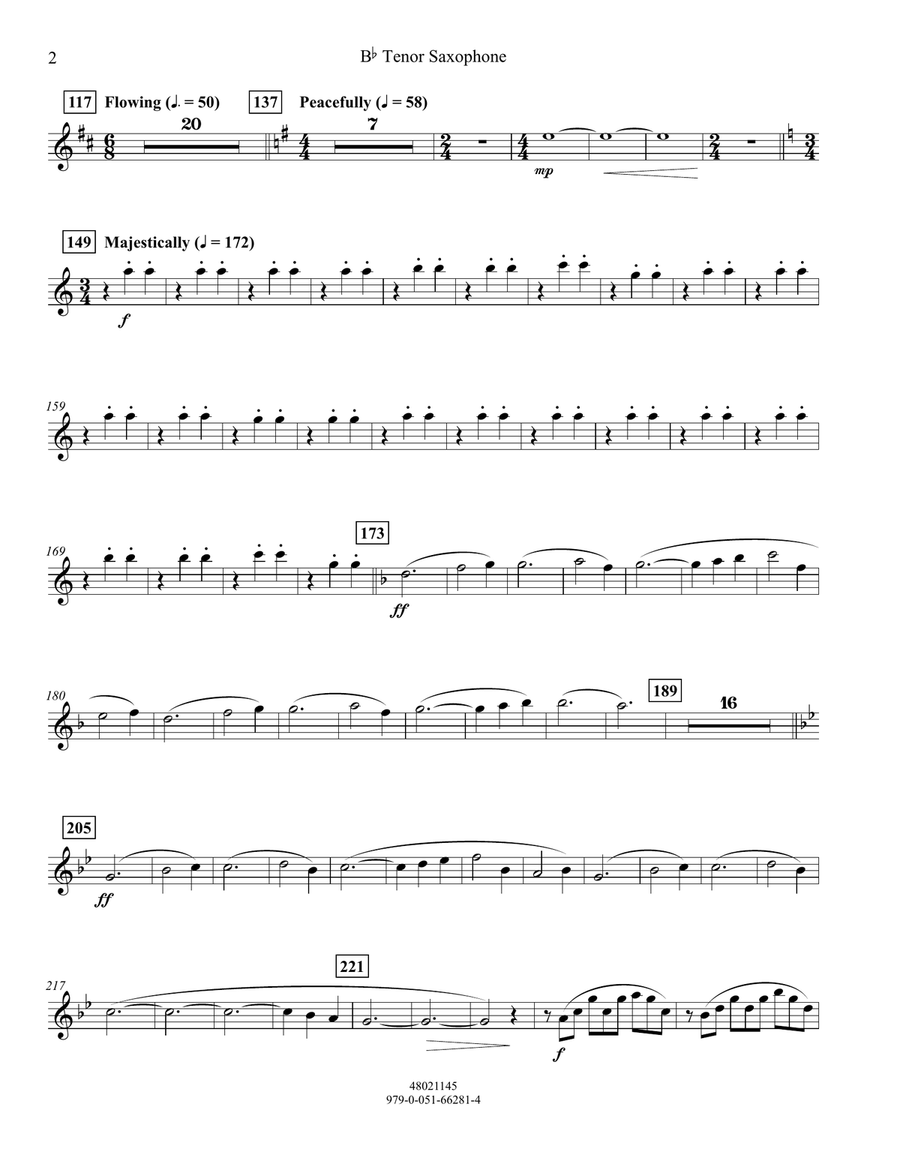 Meridian - Bb Tenor Saxophone Concert Band scores gallery preview page 2