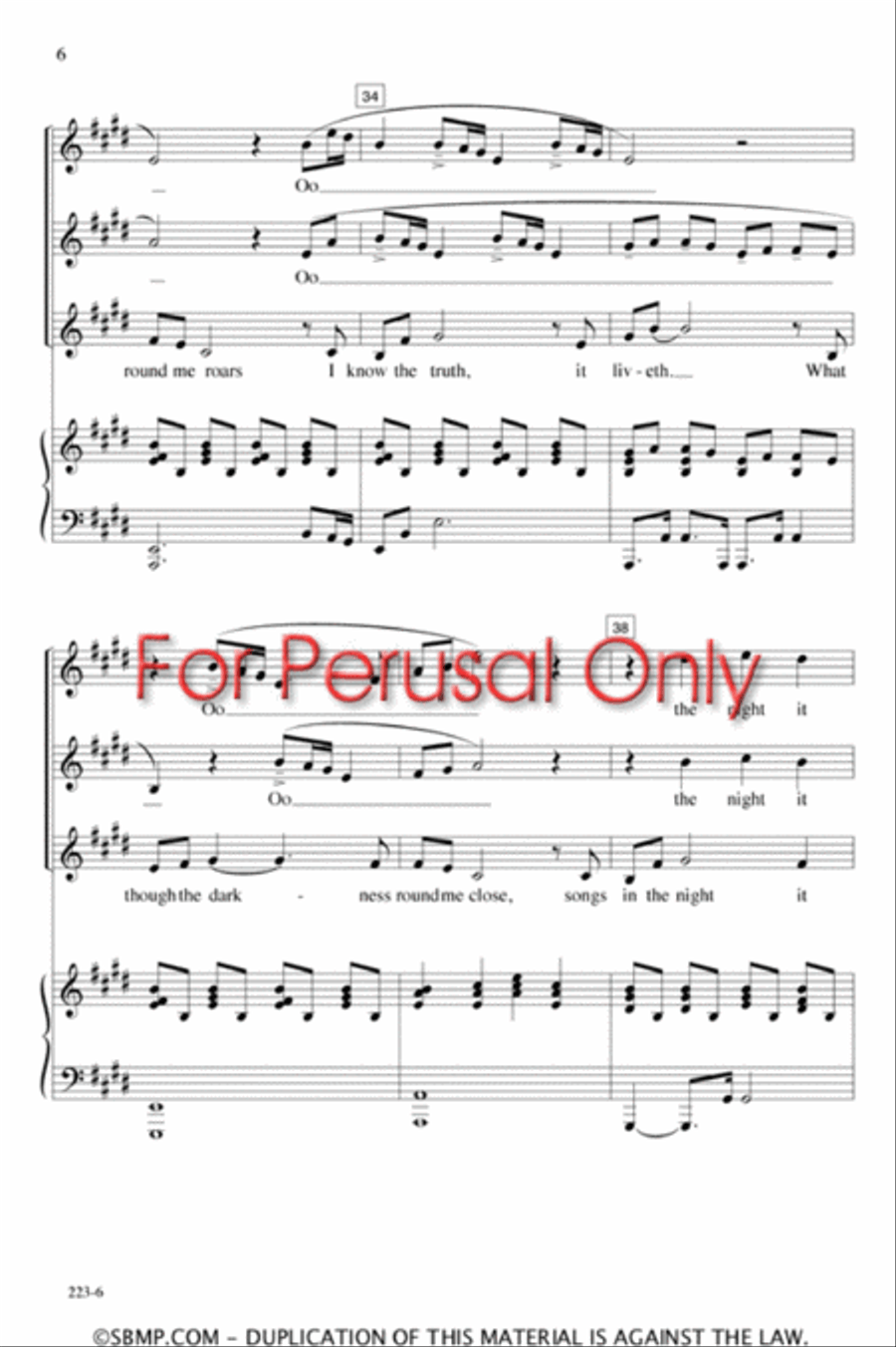 How Can I Keep from Singing - SSA Octavo SSA scores gallery preview page 6