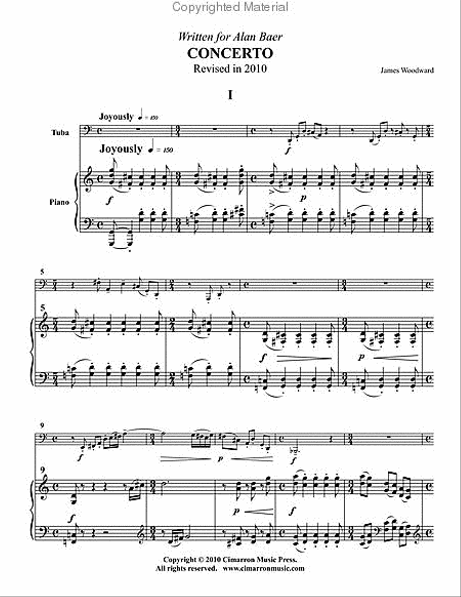 Concerto for Tuba Tuba scores gallery preview page 2