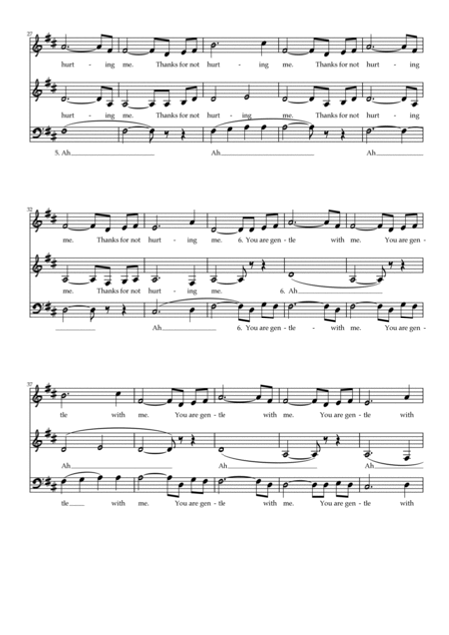 Thank You For Hearing Me 3-Part scores gallery preview page 3