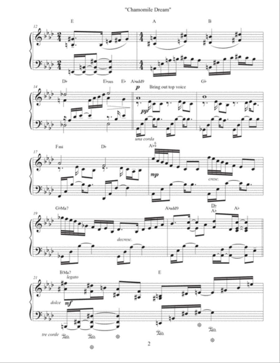 Chamomile Dream - Etude #4 Piano Method scores gallery preview page 2