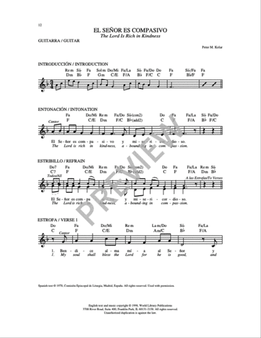 El Señor Es Compasivo (Salmo 103) 2-Part scores gallery preview page 8