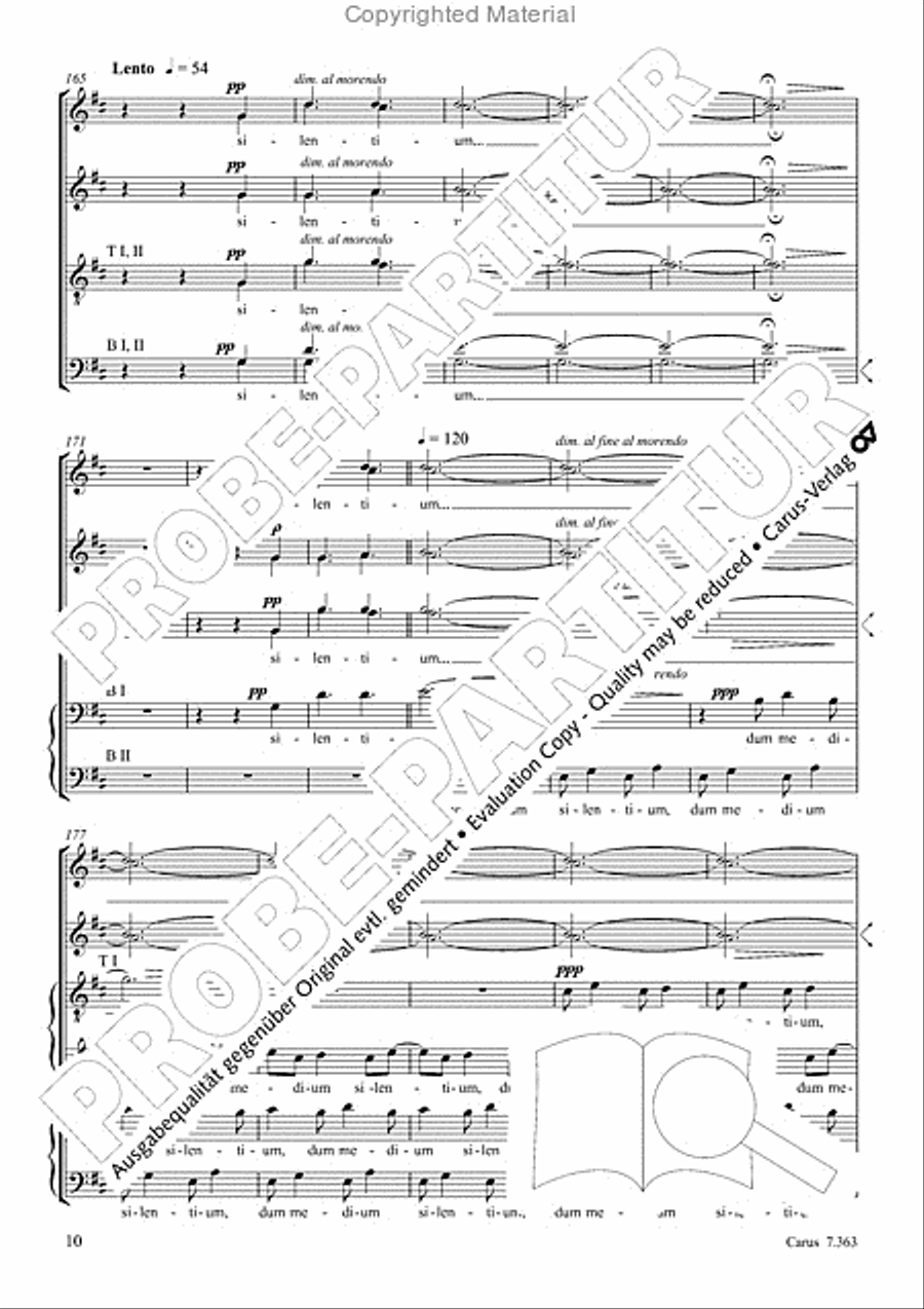 Dum medium silentium Dum medium silentium SSAATTBB scores gallery preview page 11
