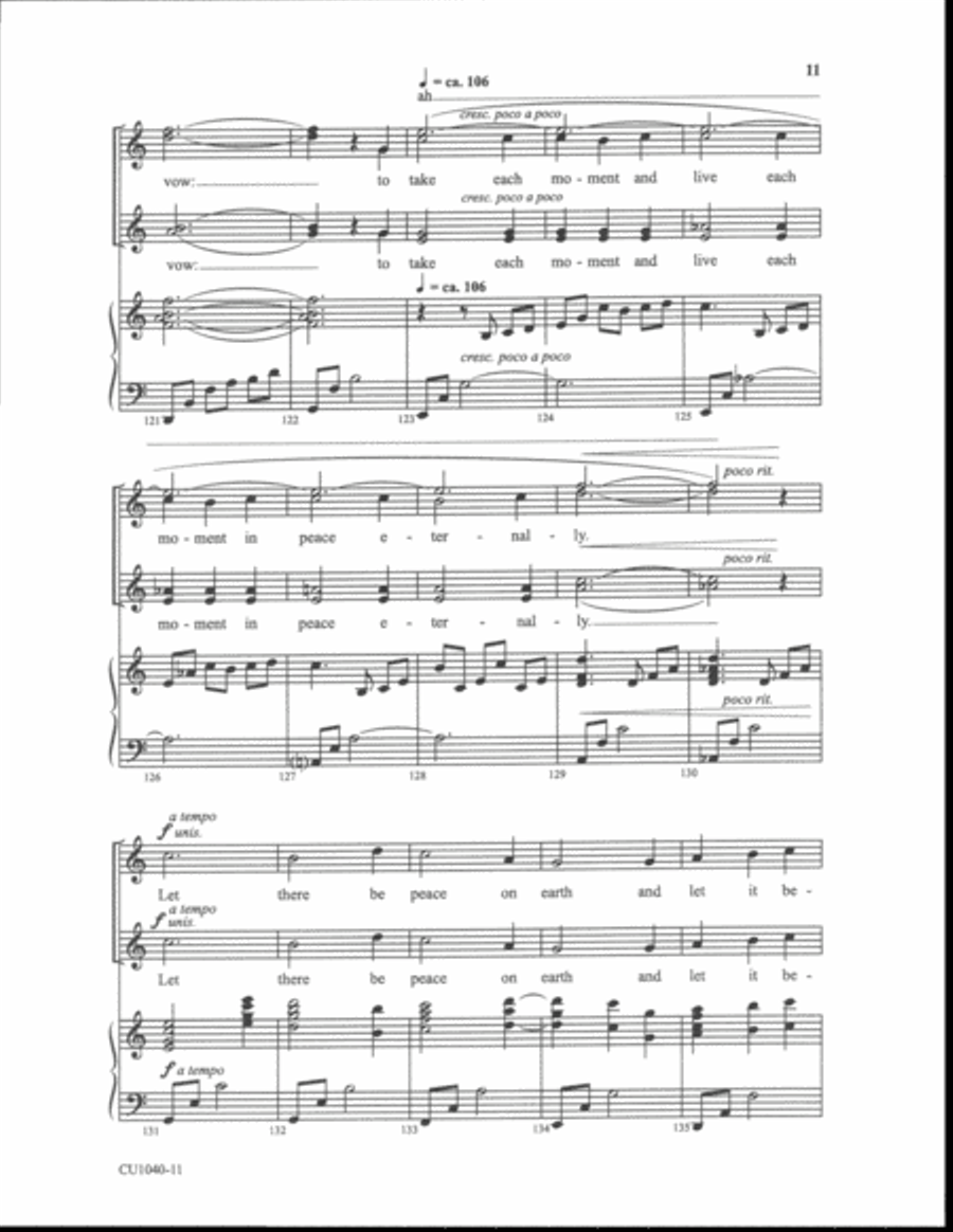 Let There Be Peace on Earth - SSAA SSAA scores gallery preview page 9