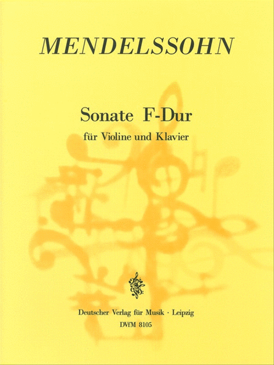 Sonata in F major MWV Q 7 Violin Solo scores gallery preview page 1