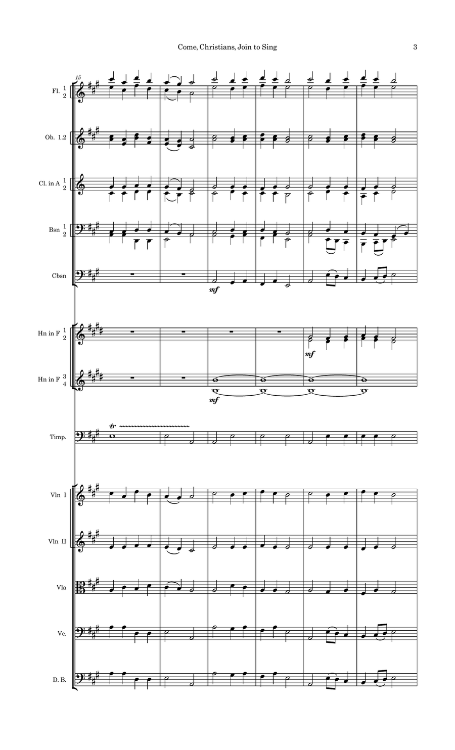 Come, Christians, Join to Sing Full Orchestra scores gallery preview page 5