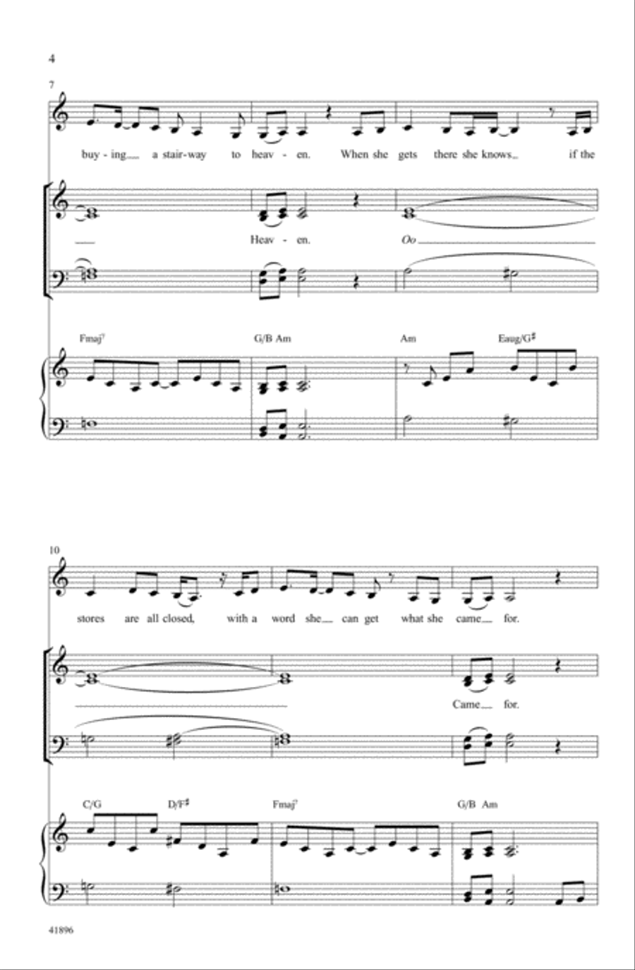 Stairway to Heaven Choir scores gallery preview page 2