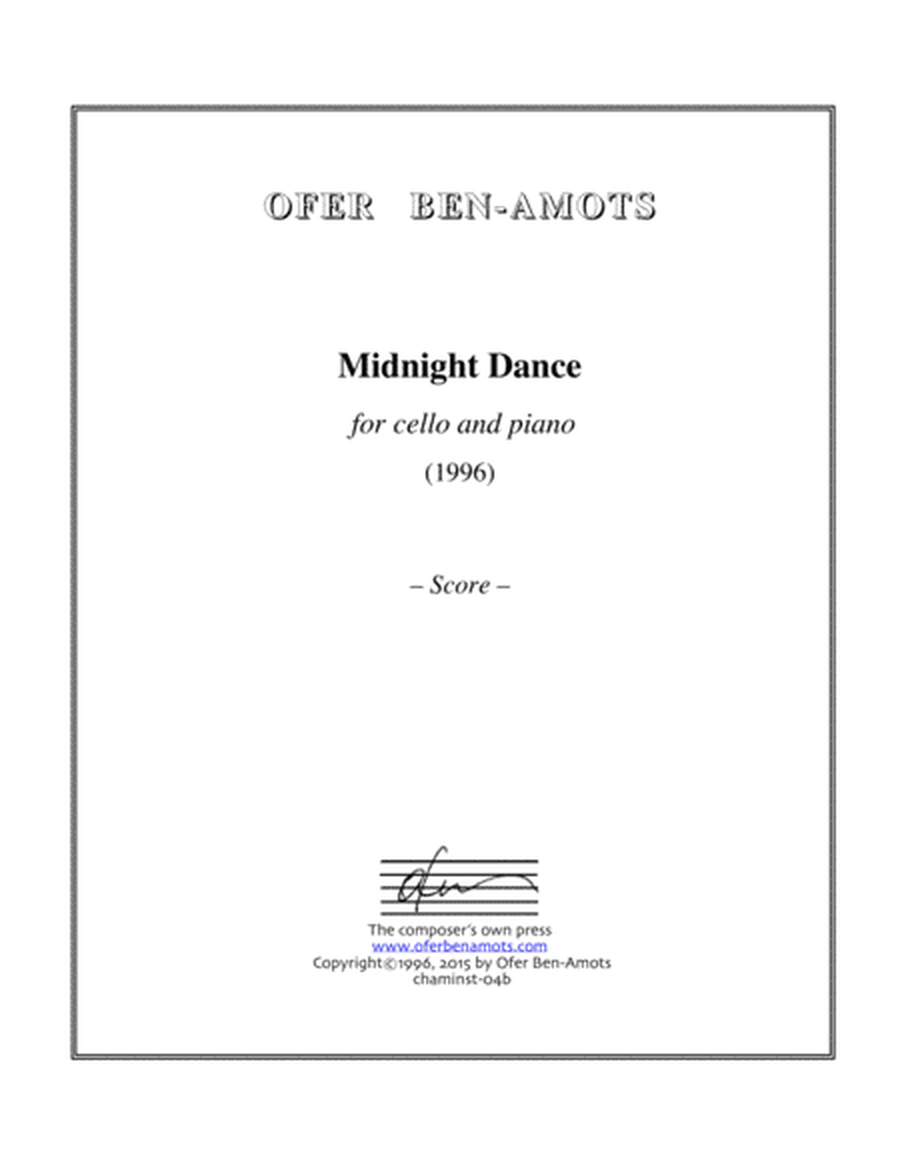 Midnight Dance - for cello and piano