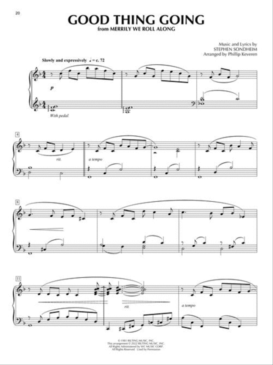 Sondheim for Piano Solo