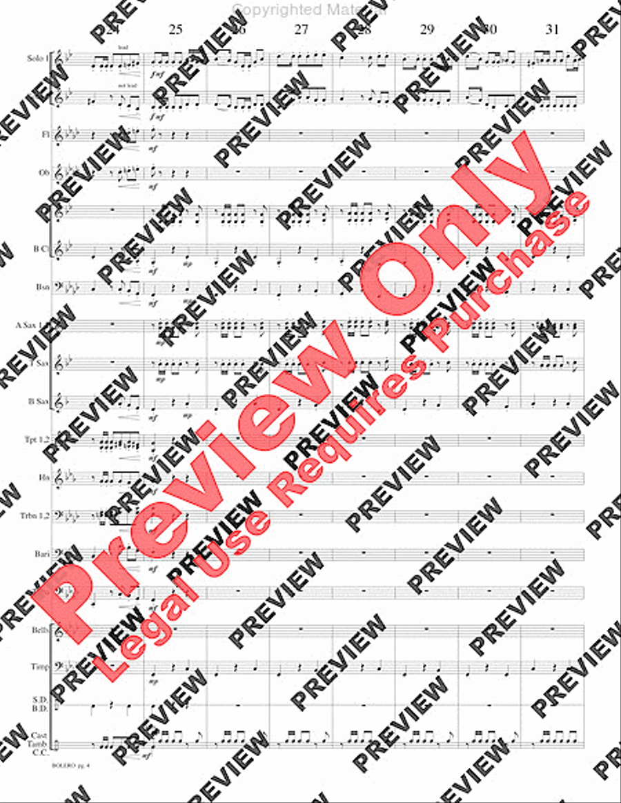 Bolero Concert Band scores gallery preview page 7