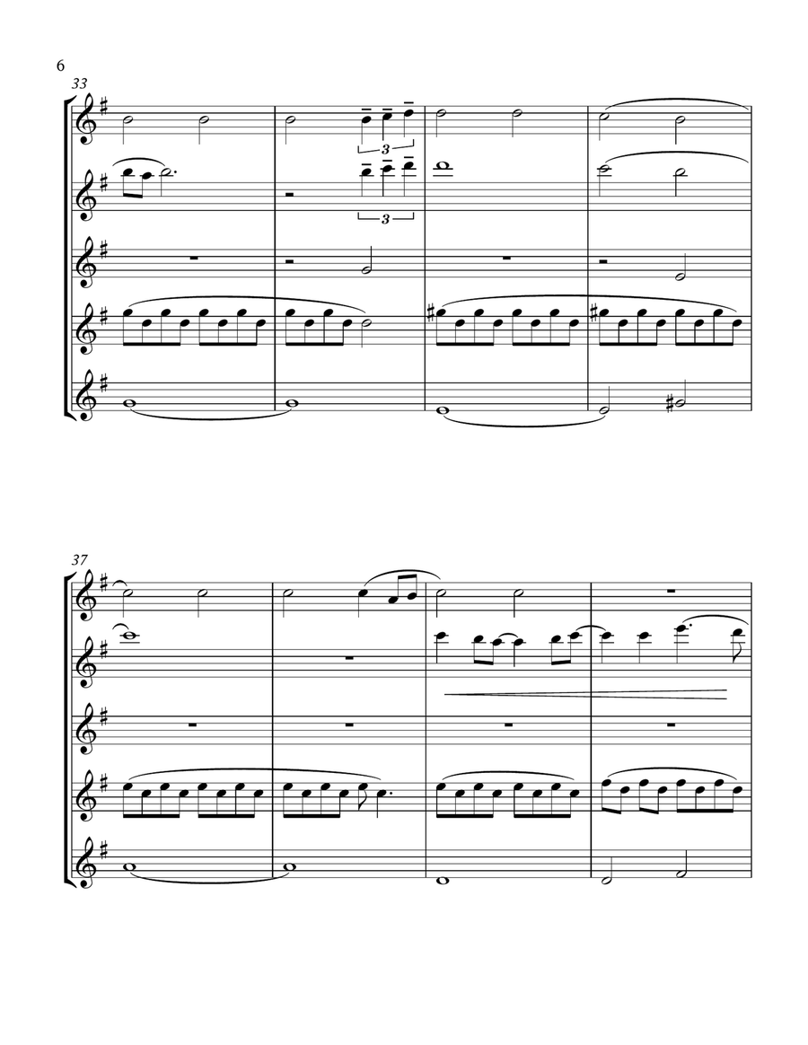 All I Ask Woodwind Ensemble scores gallery preview page 6