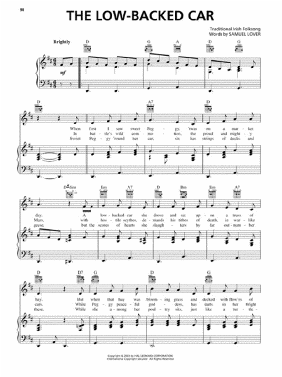 The Big Book of Irish Songs Piano, Vocal, Guitar scores gallery preview page 5