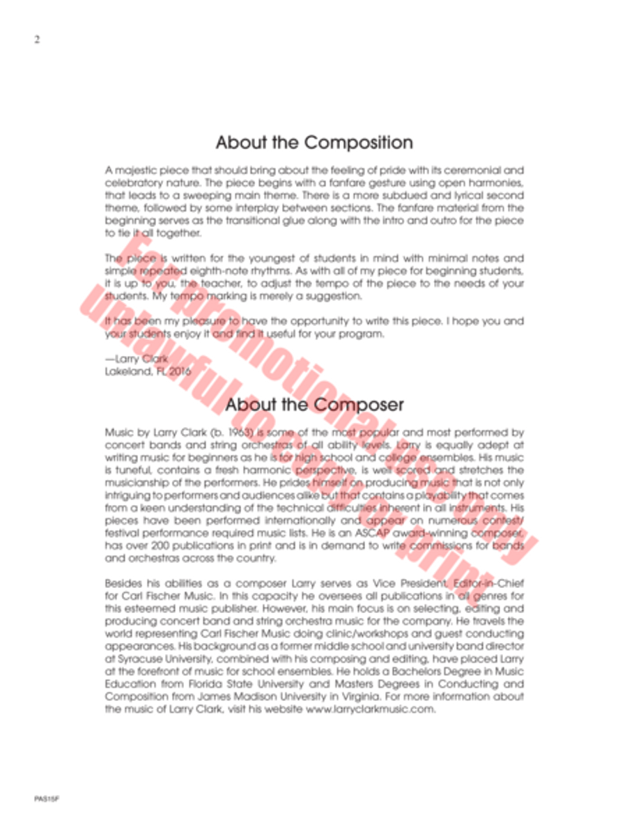 Oath of Honor Oath of Honor String Orchestra scores gallery preview page 3