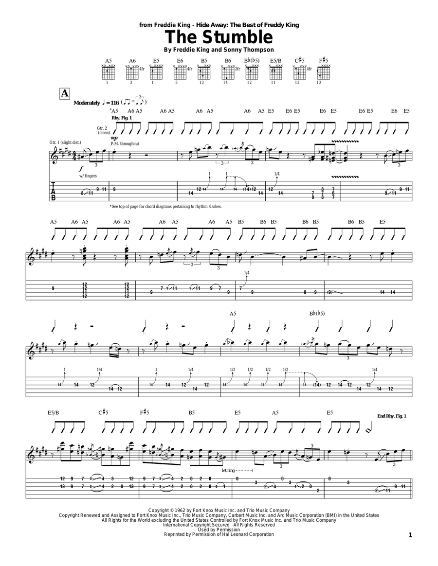 The Stumble The Stumble Acoustic Guitar scores gallery preview page 1