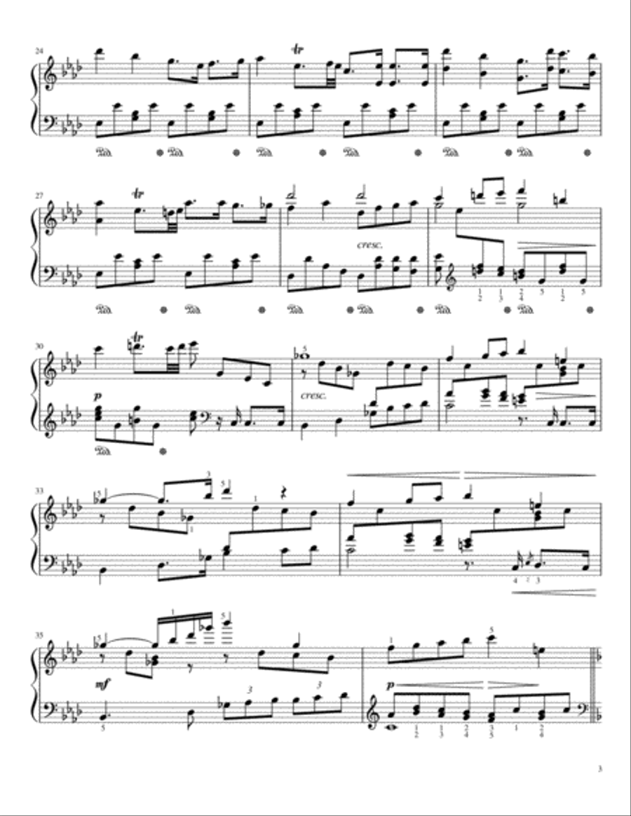 Theme from Schubert Fantasia in F minor - For Piano Solo (Intermediate) Theme from Schubert Fantasia in F minor - For Piano Solo (Intermediate) Piano Solo scores gallery preview page 3