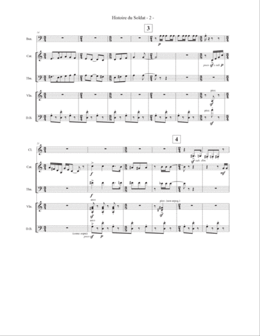 Histoire du Soldat Concert Suite Chamber Music scores gallery preview page 5