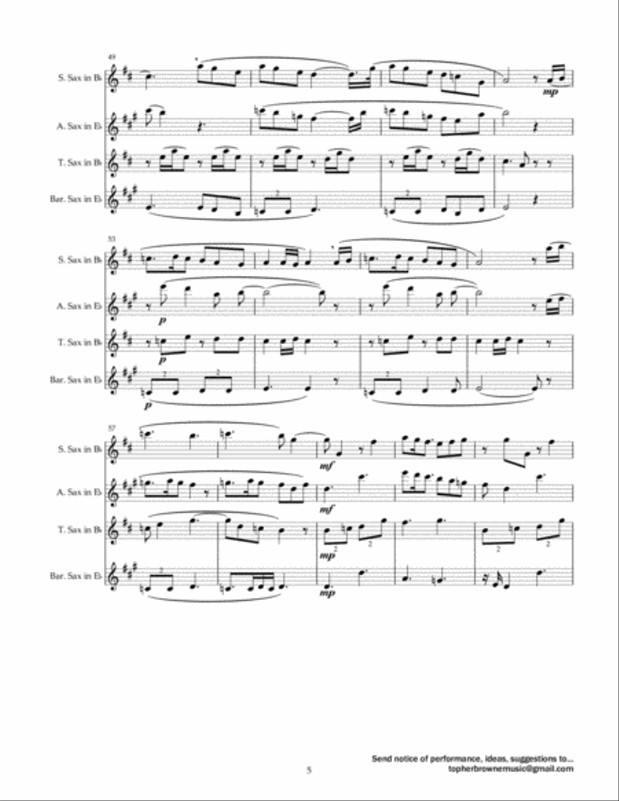 Kiss From A Rose Woodwind Quartet scores gallery preview page 6