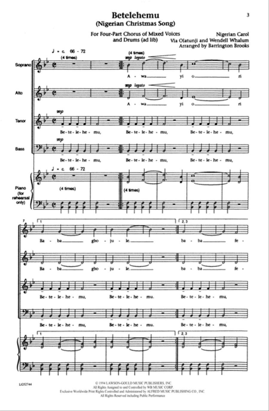 Betelehemu Choir scores gallery preview page 2