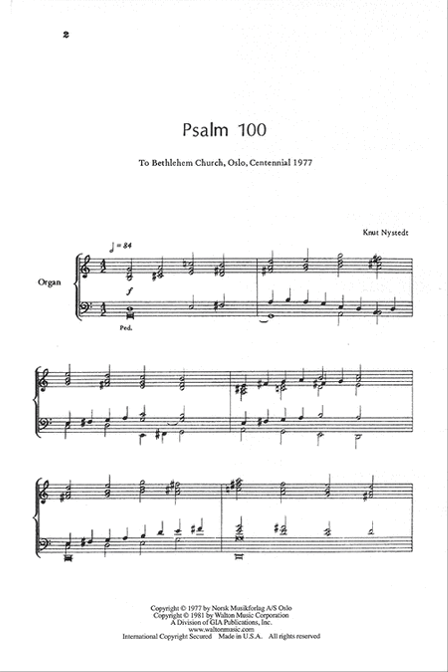 Psalm 100 Psalm 100 Choir scores gallery preview page 2