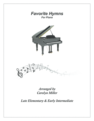 Book cover for Favorite Hymns - for late elementary and early intermediate pianists,