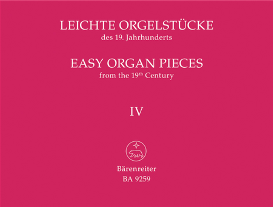 Easy Organ Pieces from the 19th Century, Volume 4