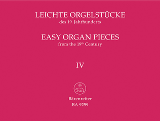 Book cover for Leichte Orgelstuecke des 19. Jahrhunderts, Band 4