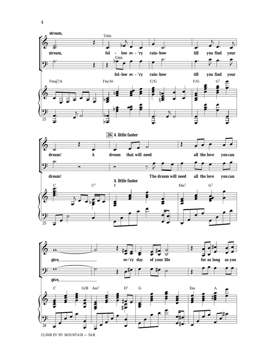 Climb Ev'ry Mountain (from The Sound Of Music) (arr. Ed Lojeski) 3-Part scores gallery preview page 3