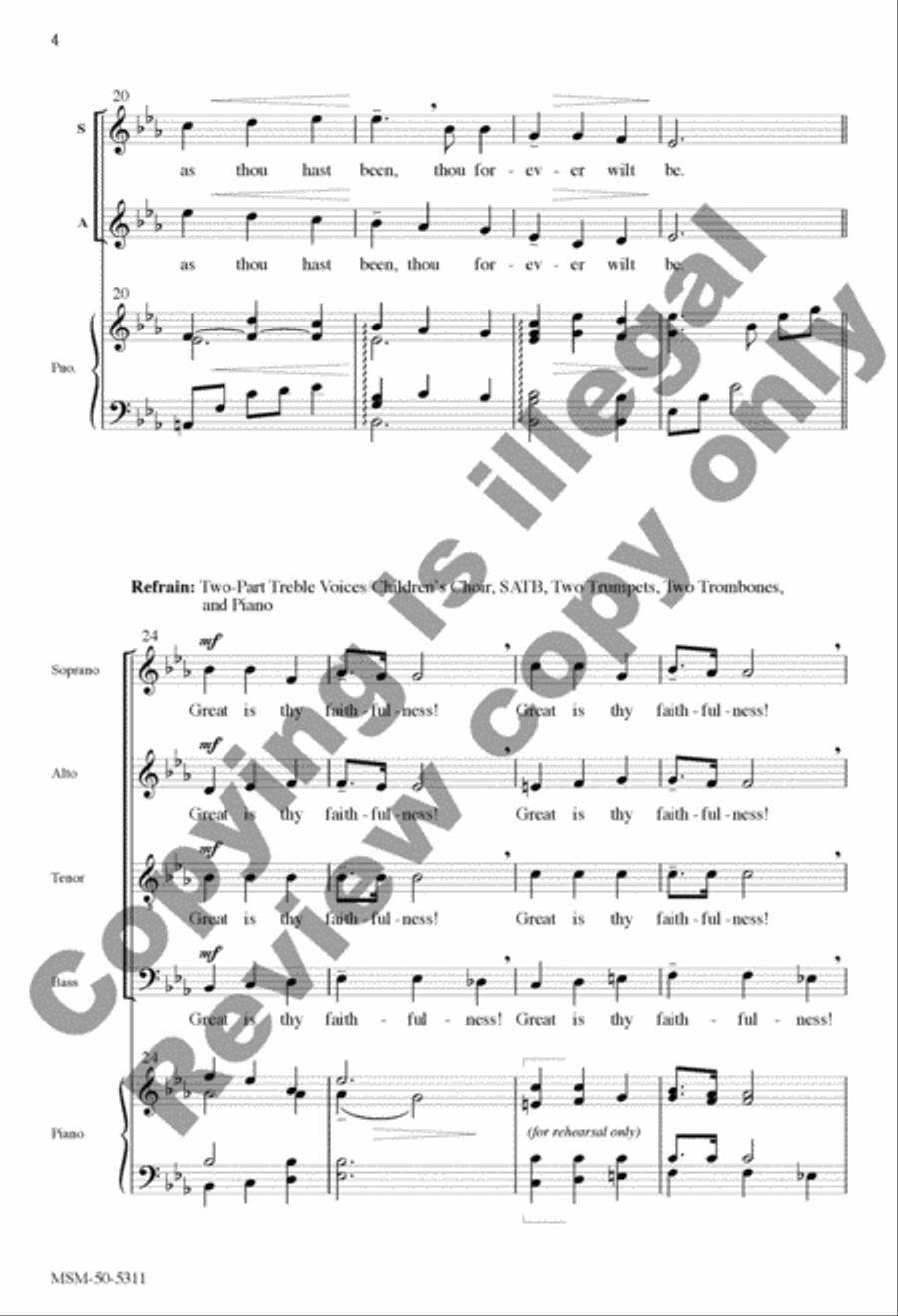 Great Is Thy Faithfulness Divisi scores gallery preview page 19