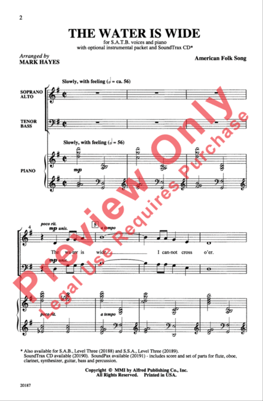 The Water Is Wide The Water Is Wide 4-Part scores gallery preview page 2
