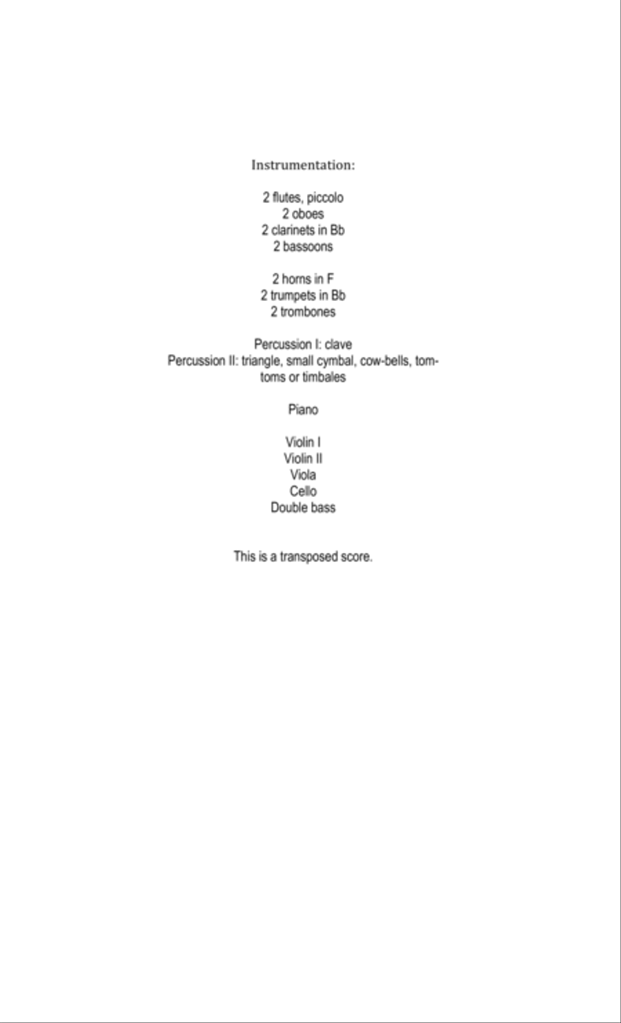 Mambo!!! (2003) for orchestra Small Ensemble scores gallery preview page 2