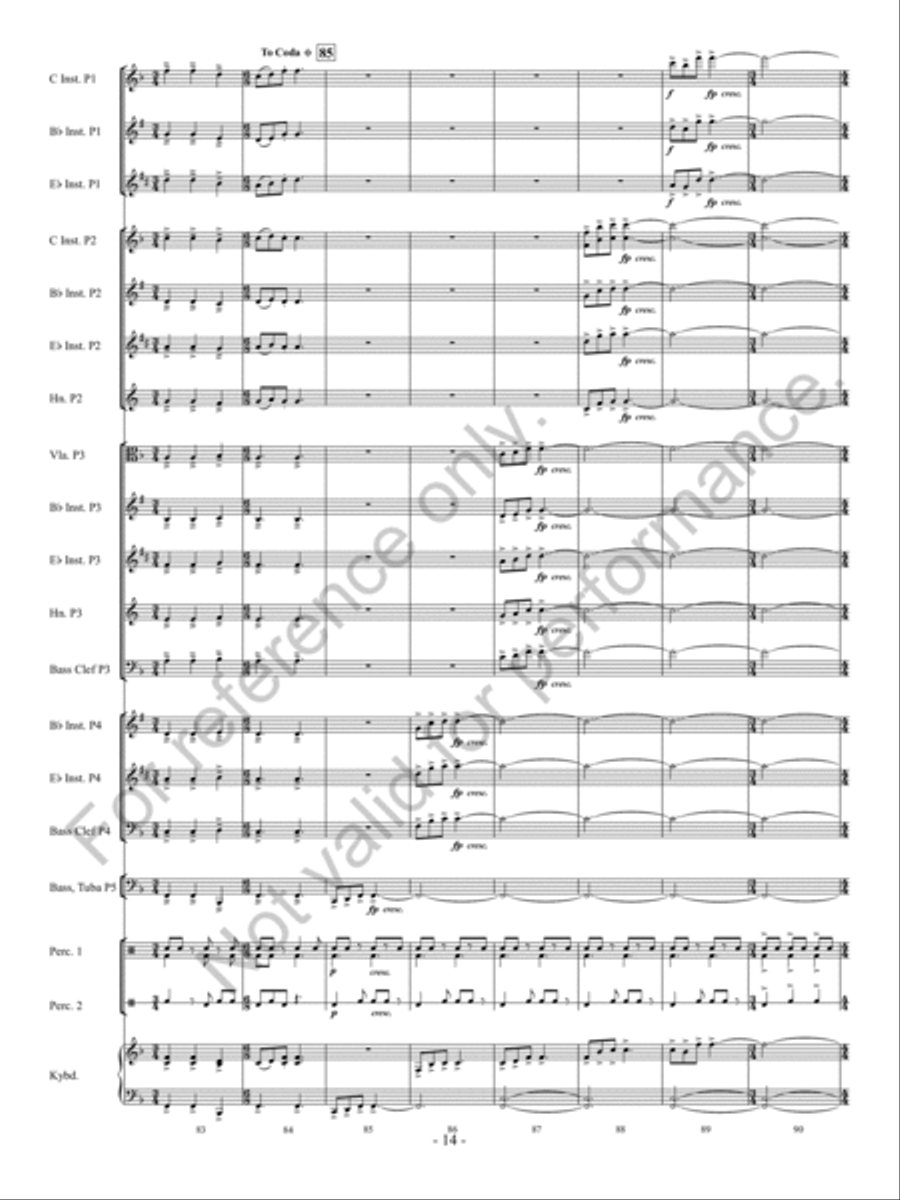 Variations On An African Hymnsong Concert Band scores gallery preview page 15