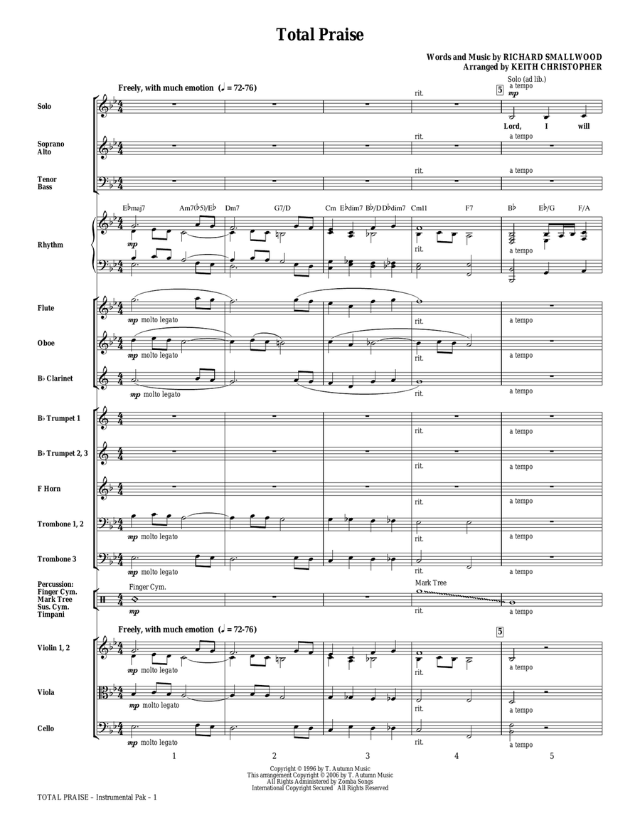 Total Praise - Full Score Choir scores gallery preview page 1
