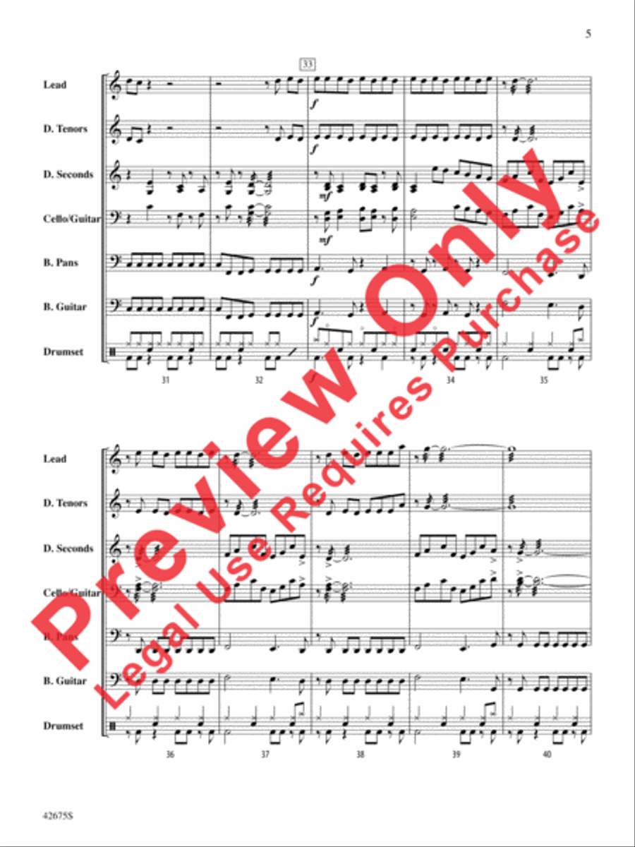 Jump Jump Steel Drum Band scores gallery preview page 6