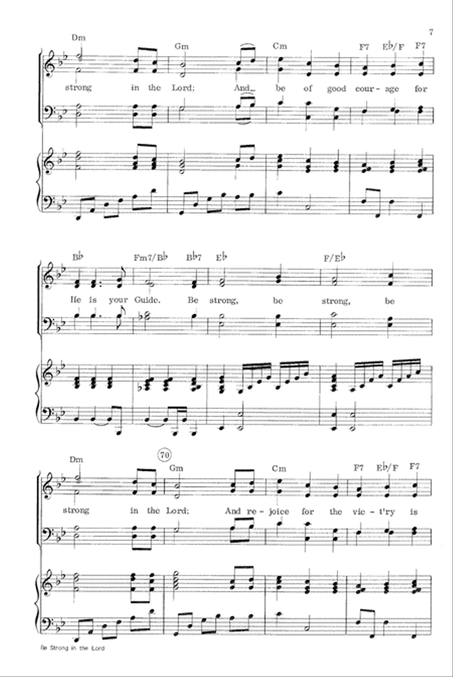 Be Strong in the Lord 4-Part scores gallery preview page 8