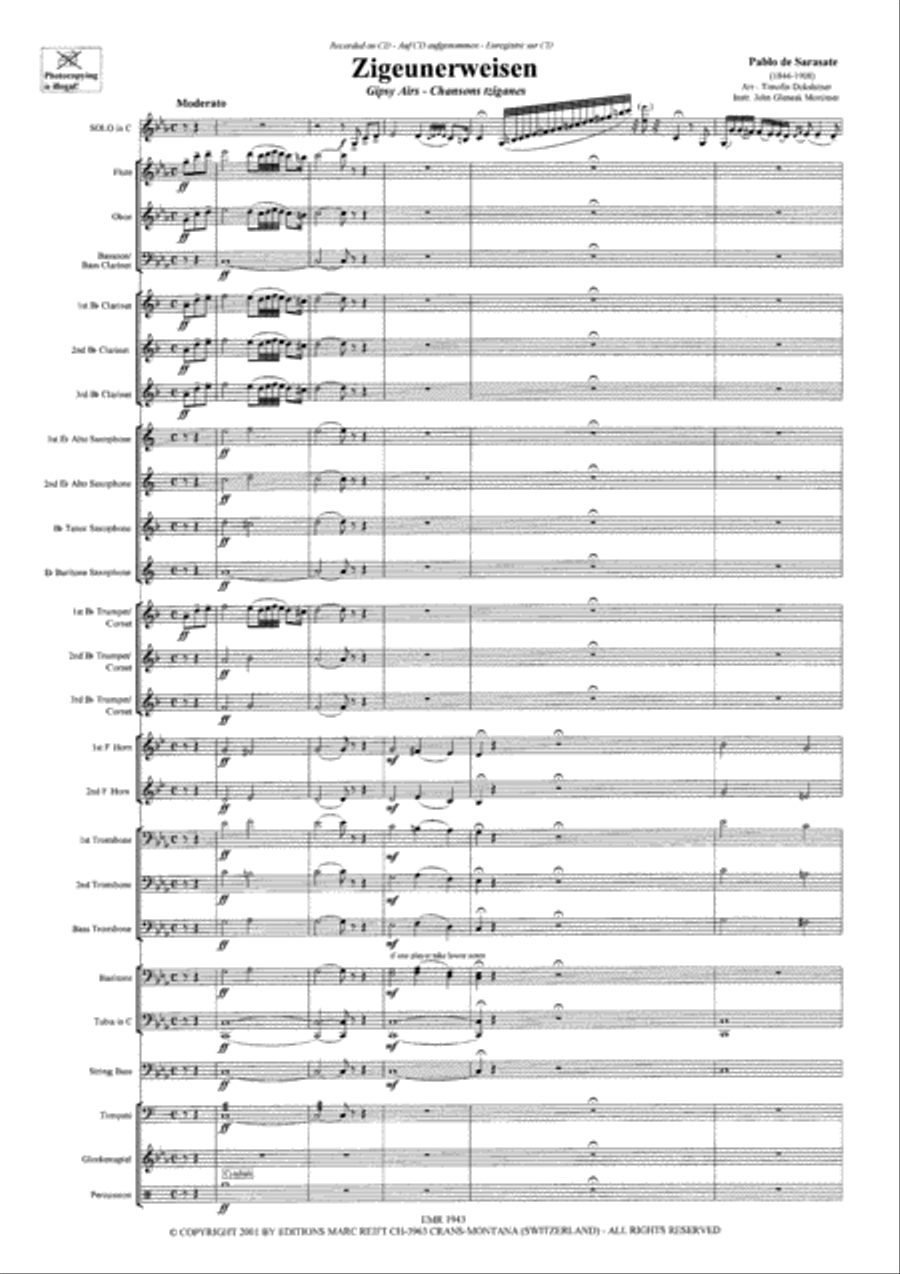 Zigeunerweisen Zigeunerweisen Concert Band scores gallery preview page 4