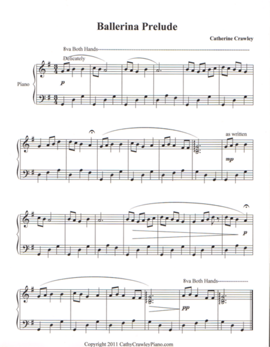 Ballerina Prelude Piano Method scores gallery preview page 1