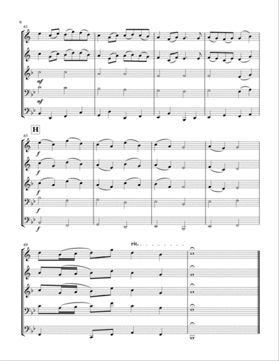 Pachelbel's Canon Brass Quintet Pachelbel's Canon Brass Quintet Brass Quintet scores gallery preview page 6