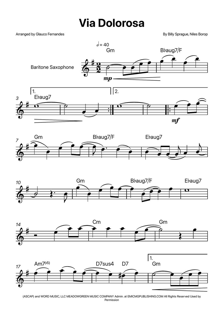 Via Dolorosa Chamber Music scores gallery preview page 1