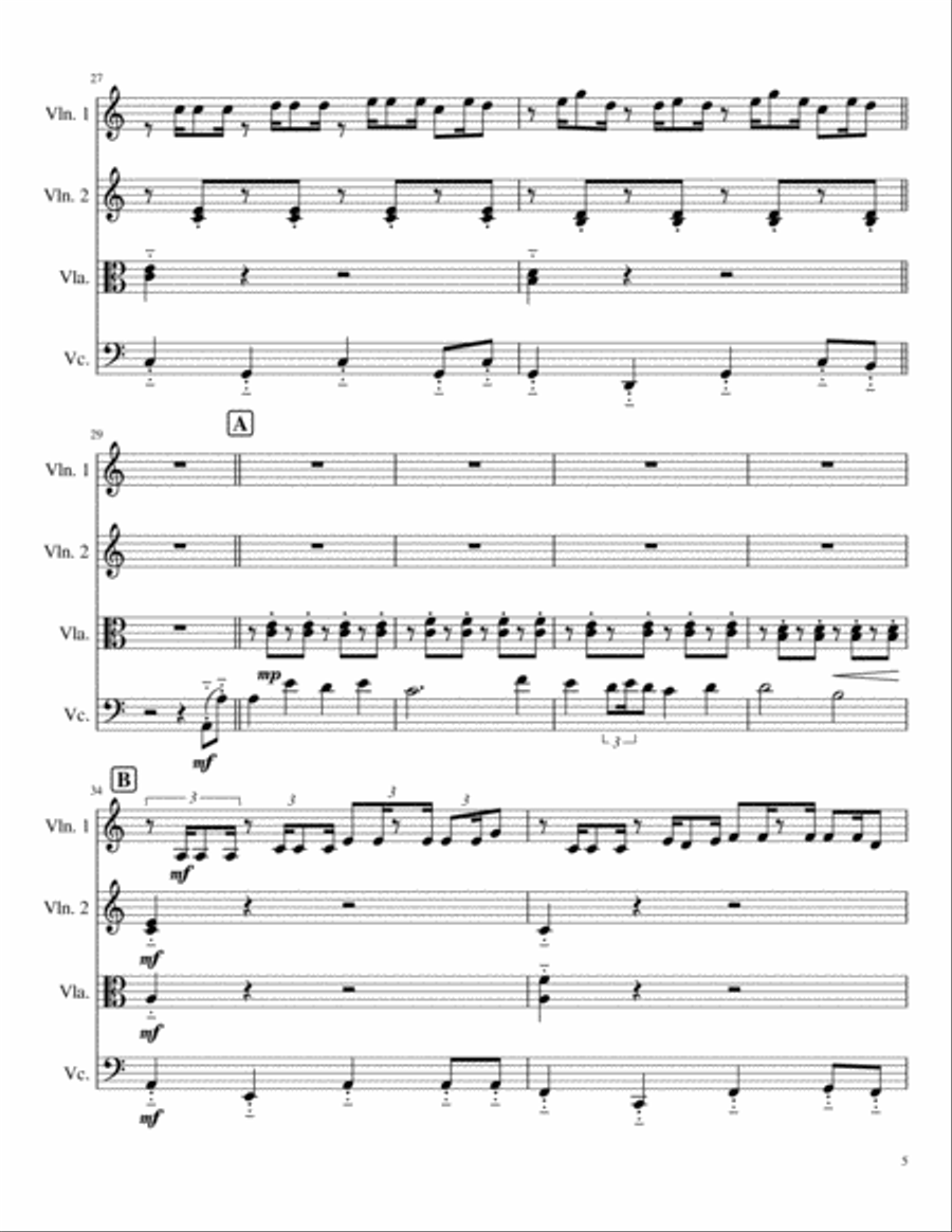 Laxed (siren Beat) String Quartet scores gallery preview page 5