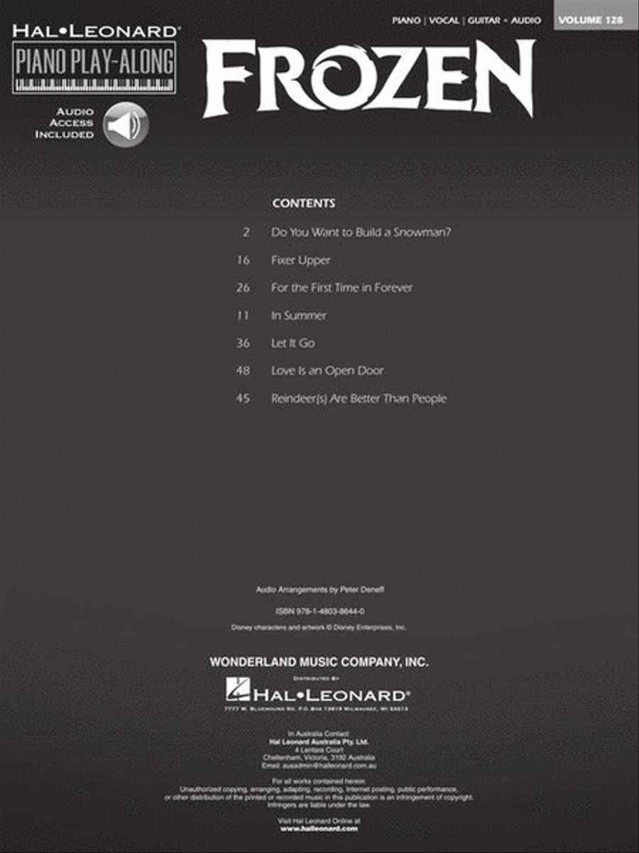Frozen Piano, Vocal, Guitar scores gallery preview page 3