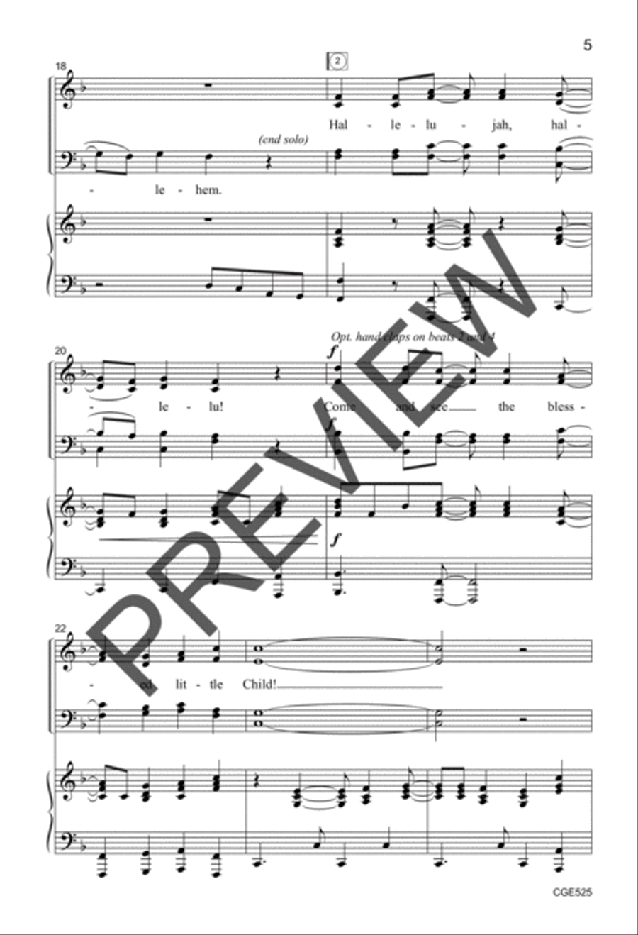 Come and See the Child (SATB) 4-Part scores gallery preview page 5