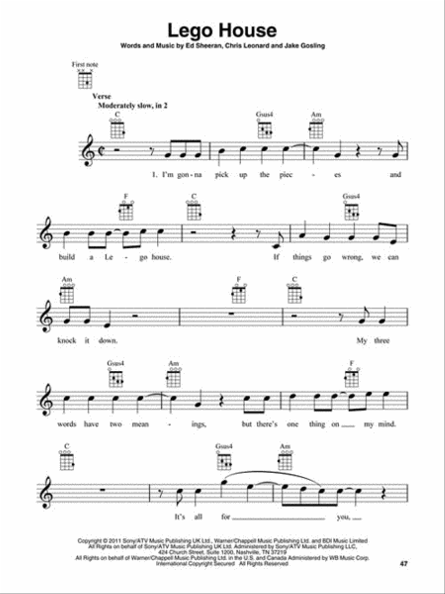 Ed Sheeran for Ukulele Ukulele scores gallery preview page 3