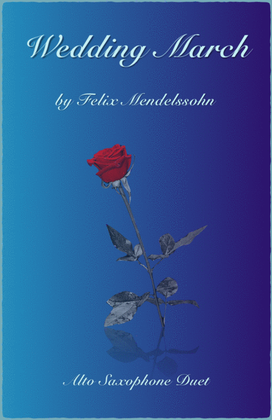 Book cover for Wedding March by Mendelssohn, Alto Saxophone Duet