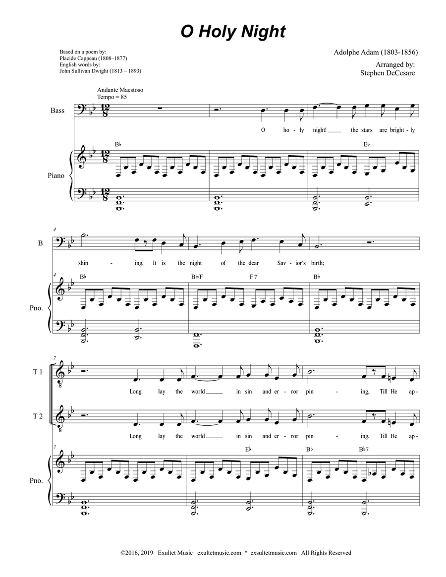 O Holy Night (TTB - Medium/Low Key) TTB scores gallery preview page 2
