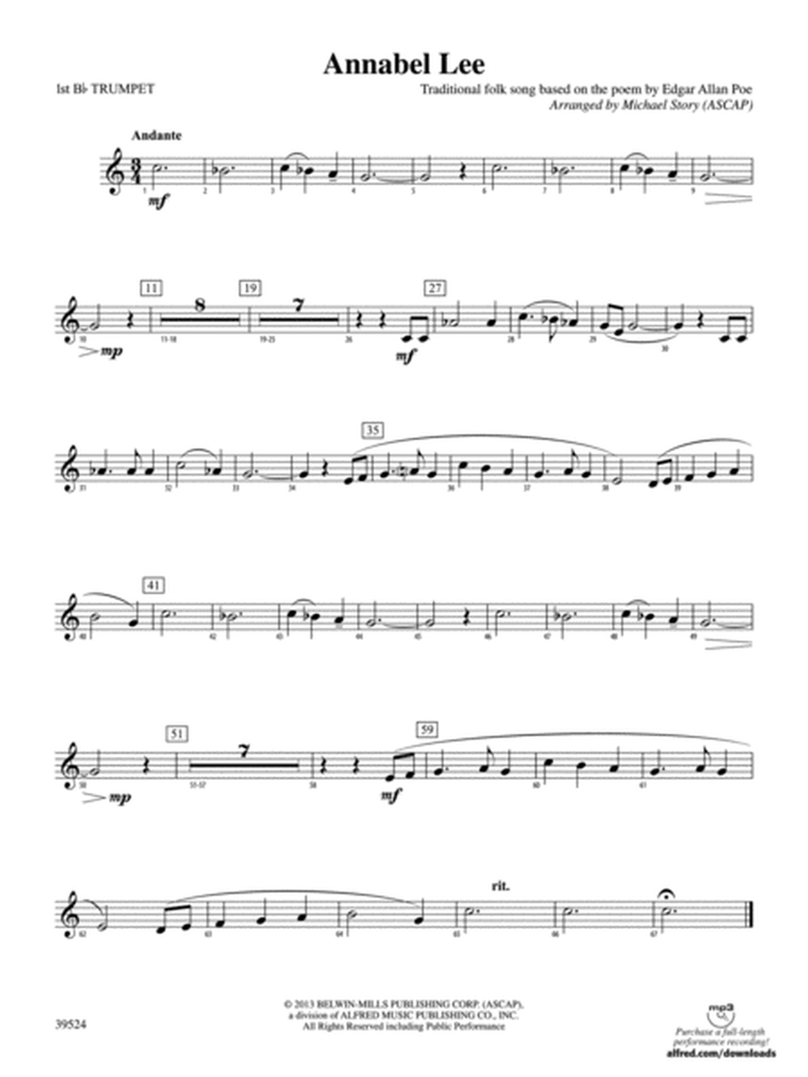 Annabel Lee: 1st B-flat Trumpet