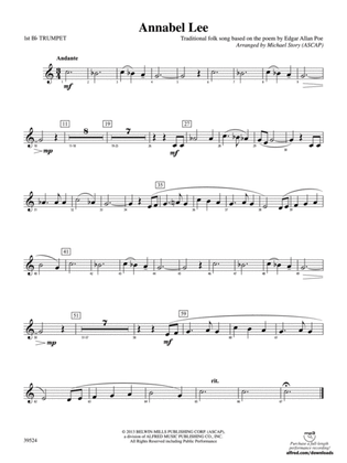 Annabel Lee: 1st B-flat Trumpet