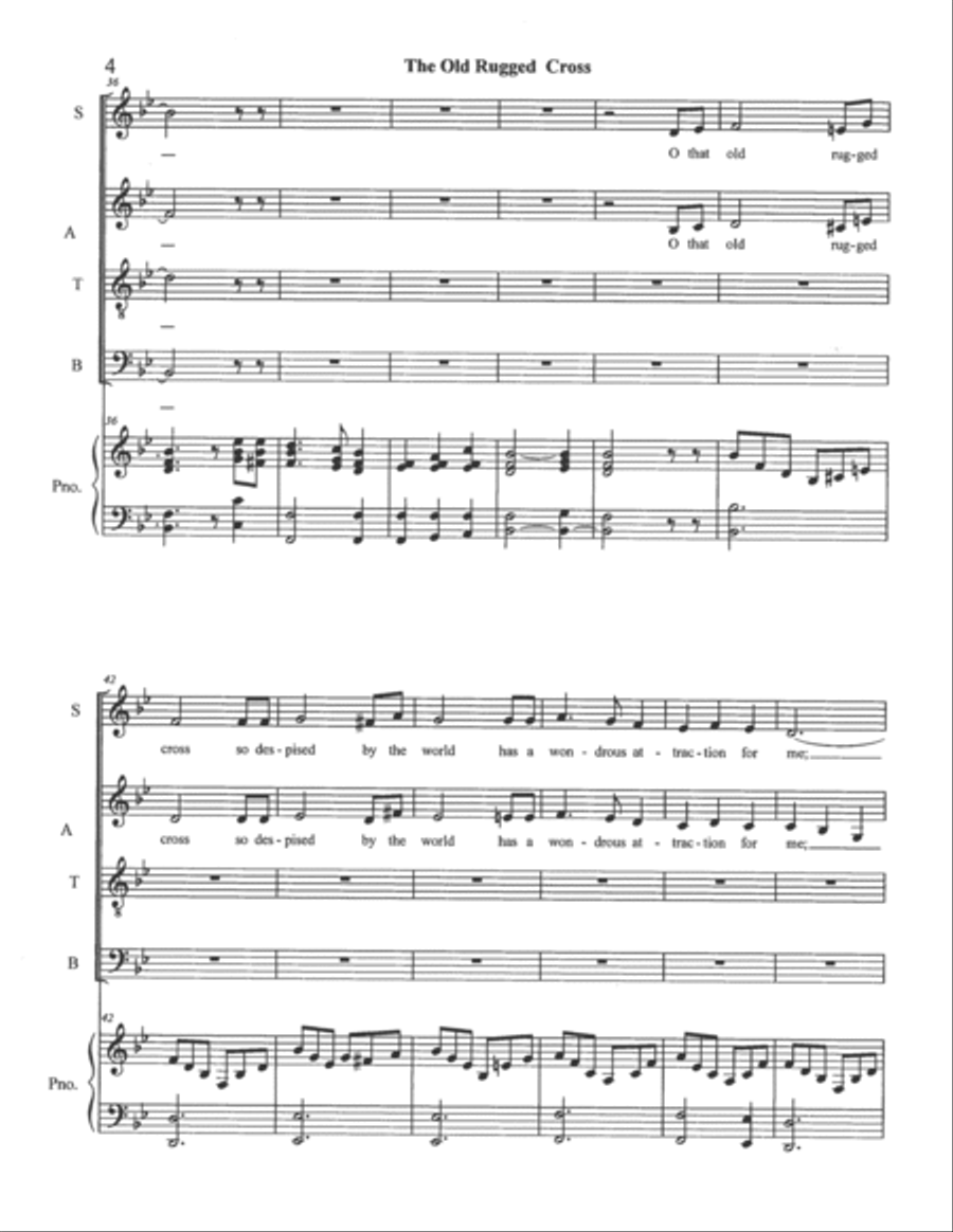 The Old Rugged Cross Small Ensemble scores gallery preview page 4