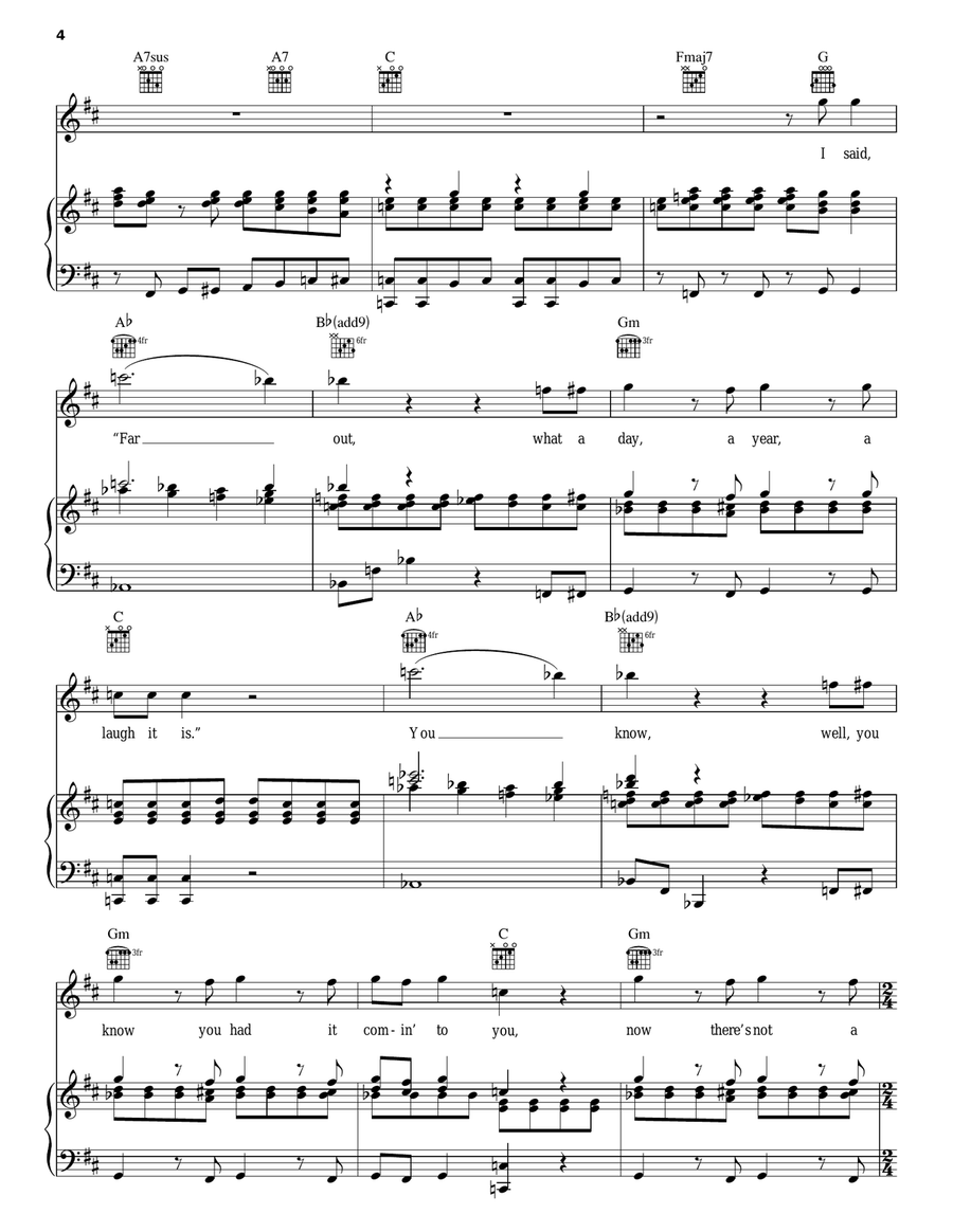 Dreamer Dreamer Piano, Vocal, Guitar scores gallery preview page 4