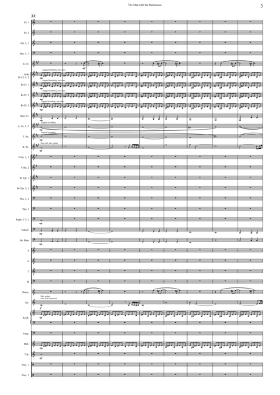 Man With The Harmonica Concert Band scores gallery preview page 5