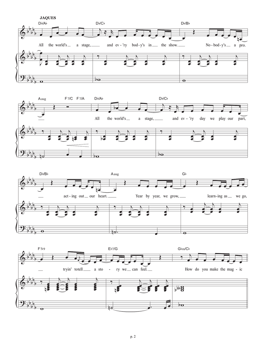 Prologue: All The World's A Stage (from As You Like It) Voice scores gallery preview page 2
